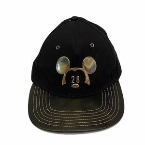 Disney Mickey Ears 28 Black Gold Adjustable Hat